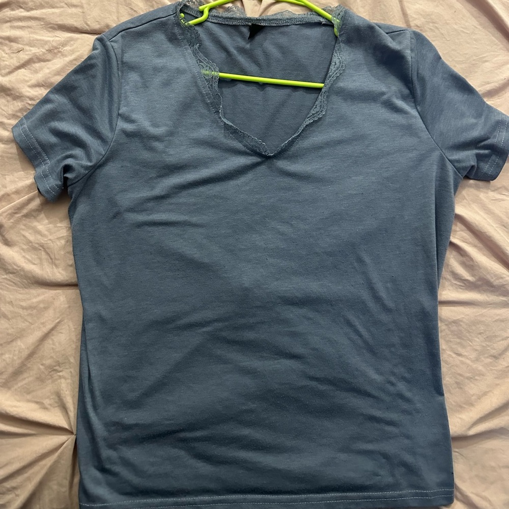 Off blue t-shirt